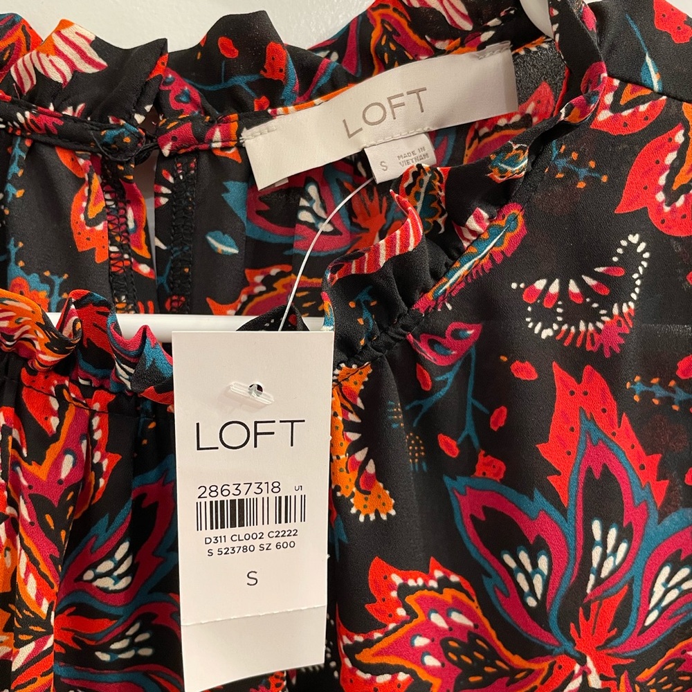 Loft sleeveless peplum top, size S - Picture 3 of 3